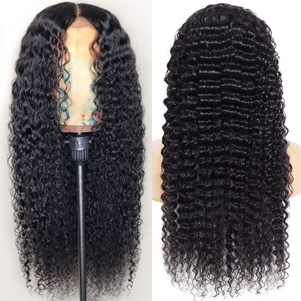 Front Lace Human Hair Wig Deep Wave