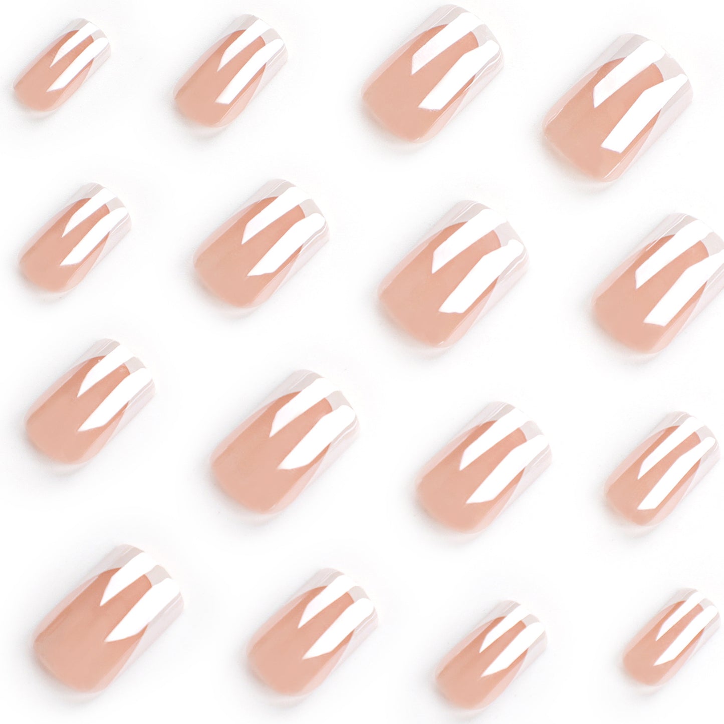 Simple French Shorties Press On Nails