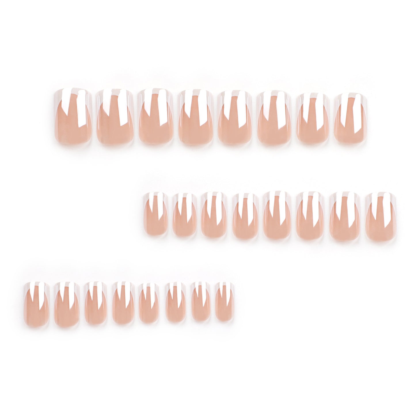 Simple French Shorties Press On Nails