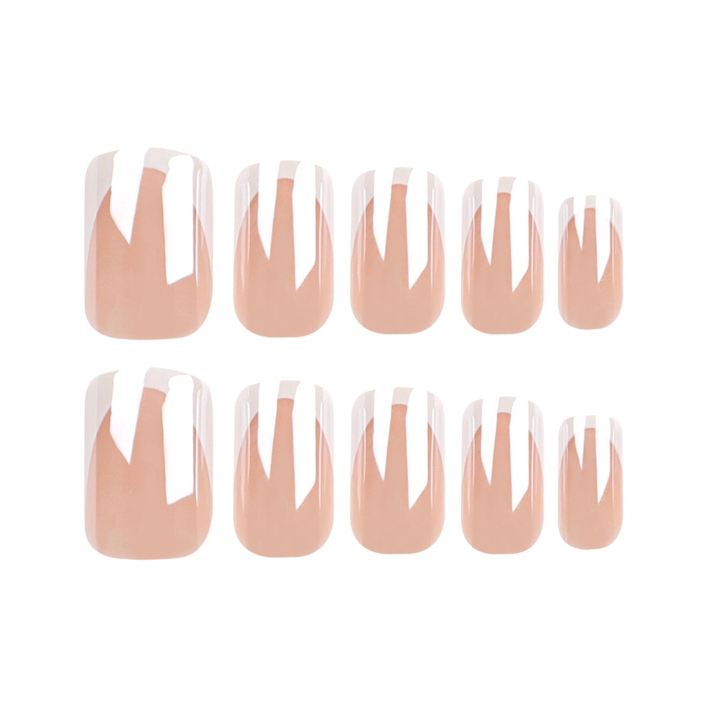 Simple French Shorties Press On Nails