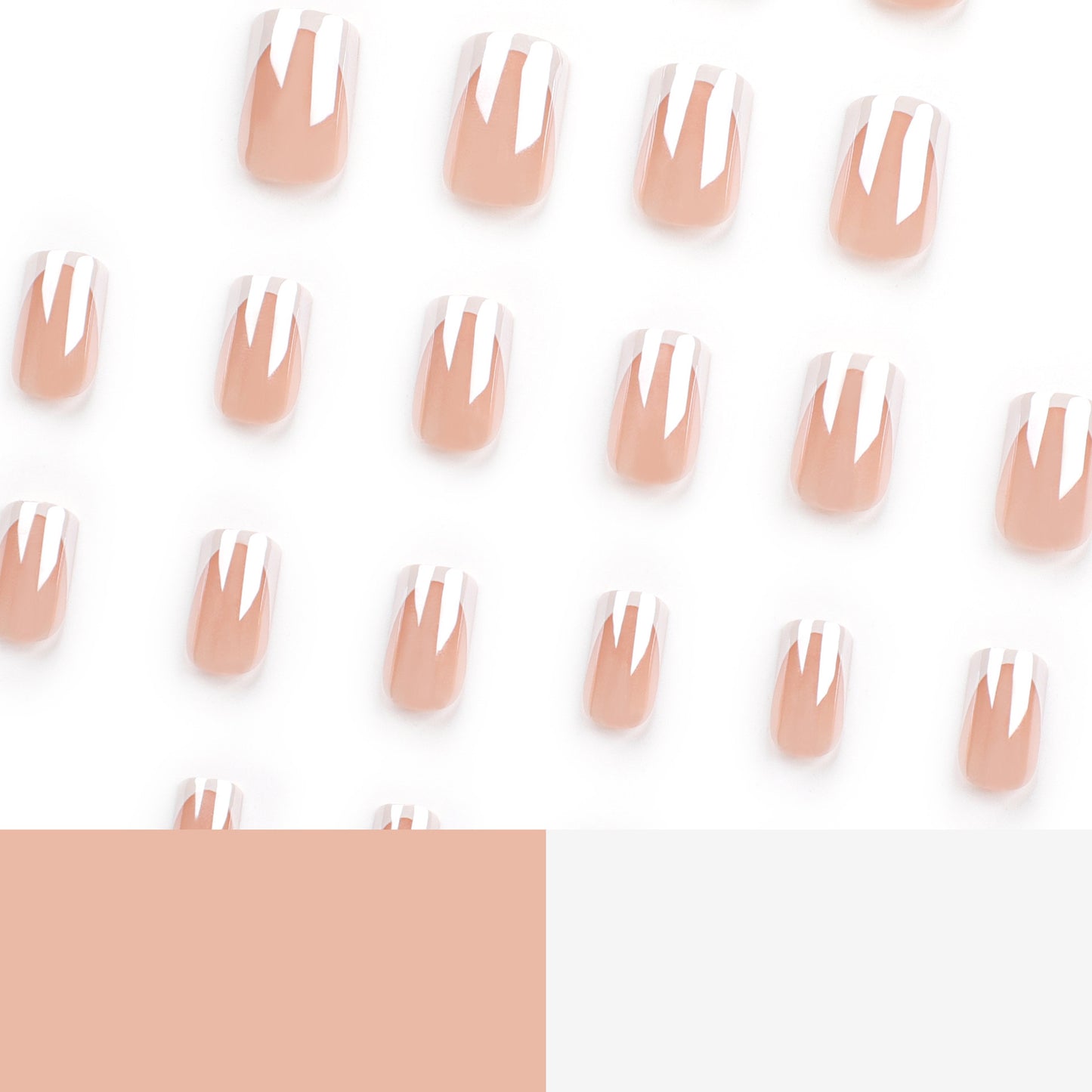 Simple French Shorties Press On Nails
