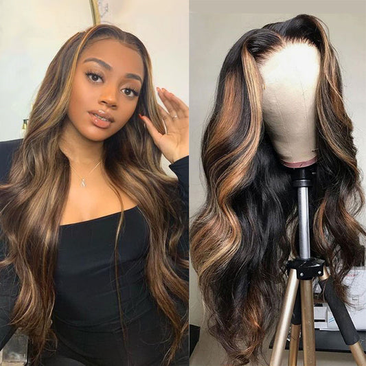 Highlight Blonde Body Wave Wig Human Hair
